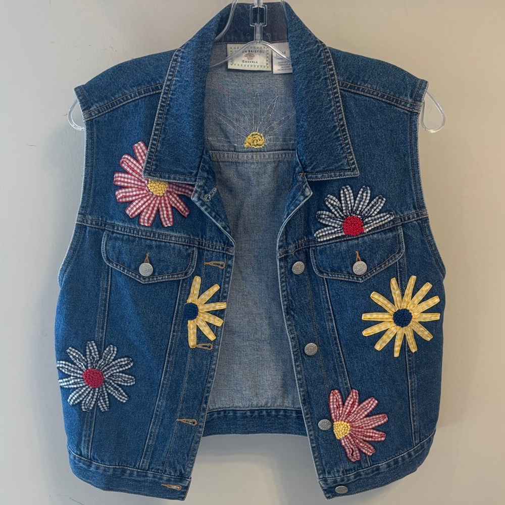 Susan Bristol Casuals Vintage Floral denim Vest